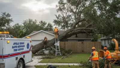 Emergency tree removal after storm damage in Apollo Beach FL by Brandon FL tree service experts