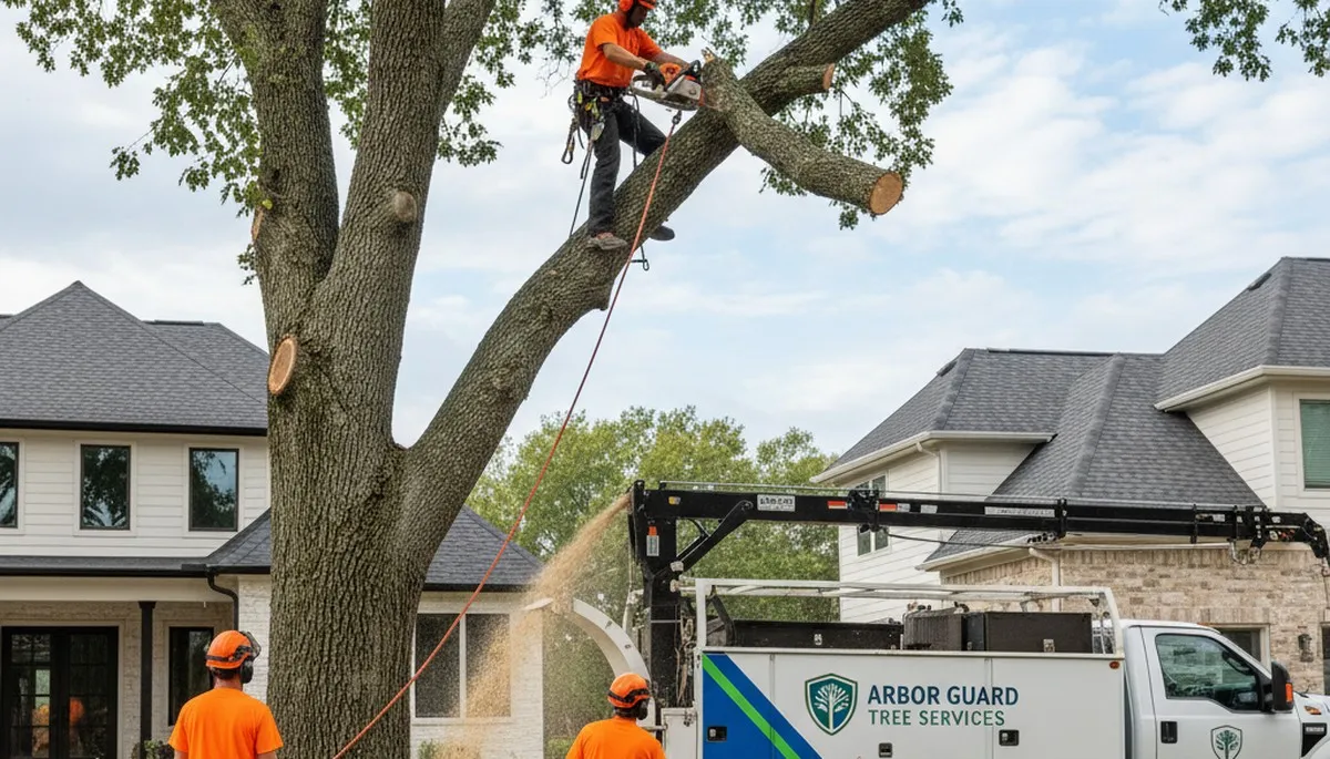 Professional tree removal in Brandon, FL by licensed arborists safely clearing large trees
